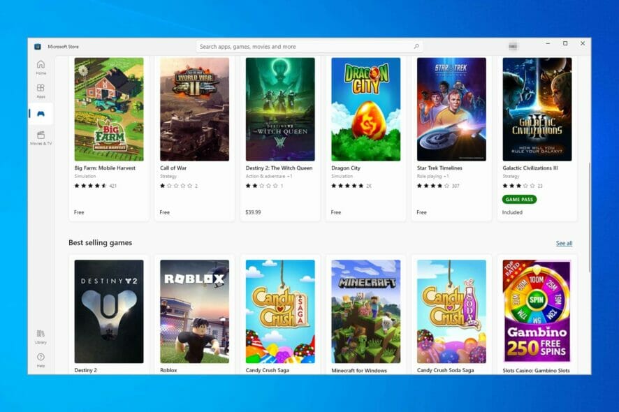Microsoft Store 게임 다운로드 불가 Windows 11 10