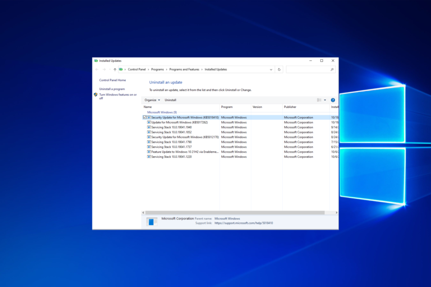 uninstall-update-w10 programs keep crashing windows 10