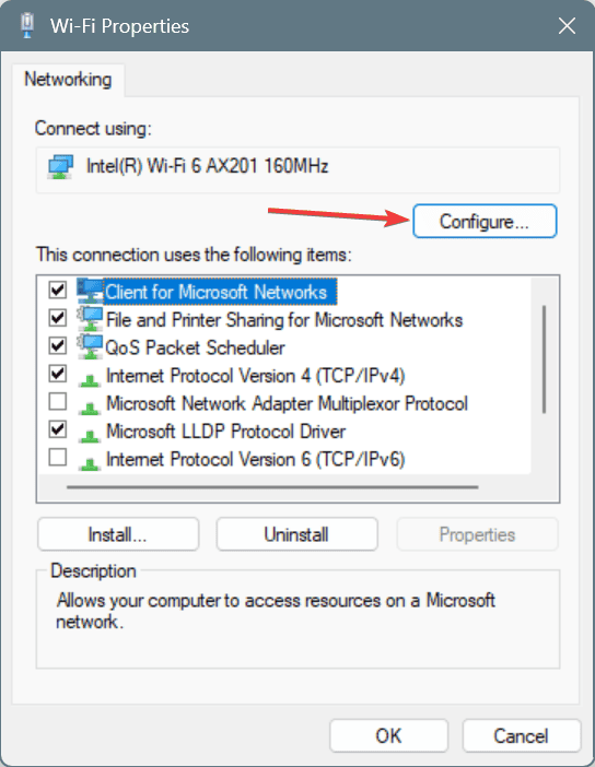 configure