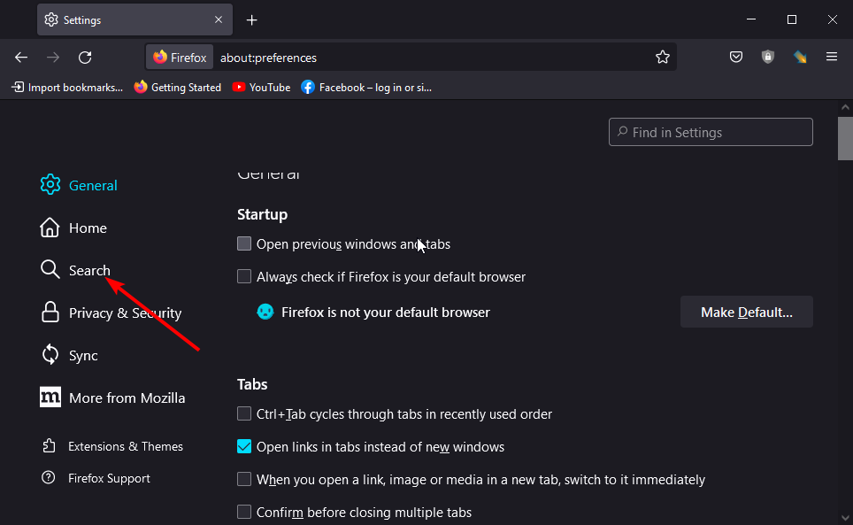 search option