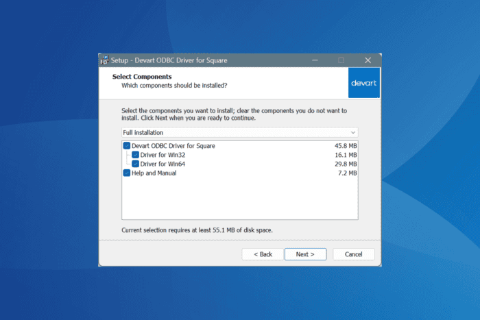 téléchargement du pilote odbc square pour windows 10