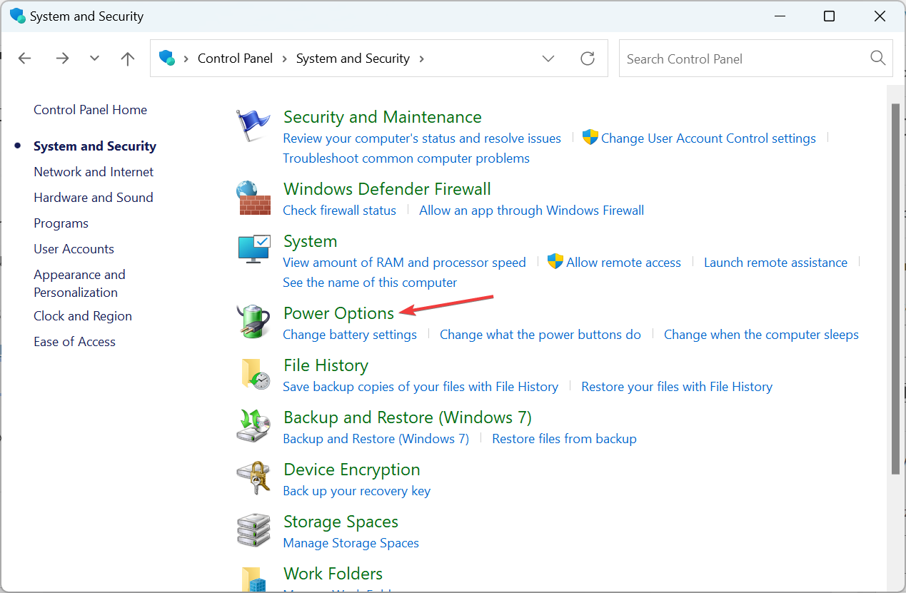 power options to fix hp envy stuck in sleep mode