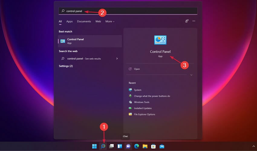 painel de controle windows
