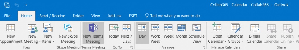 Adicionar complemento do Microsoft Teams ao Outlook