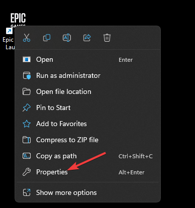 Properties Epic Games  Install Failed Error Code: II-E1003