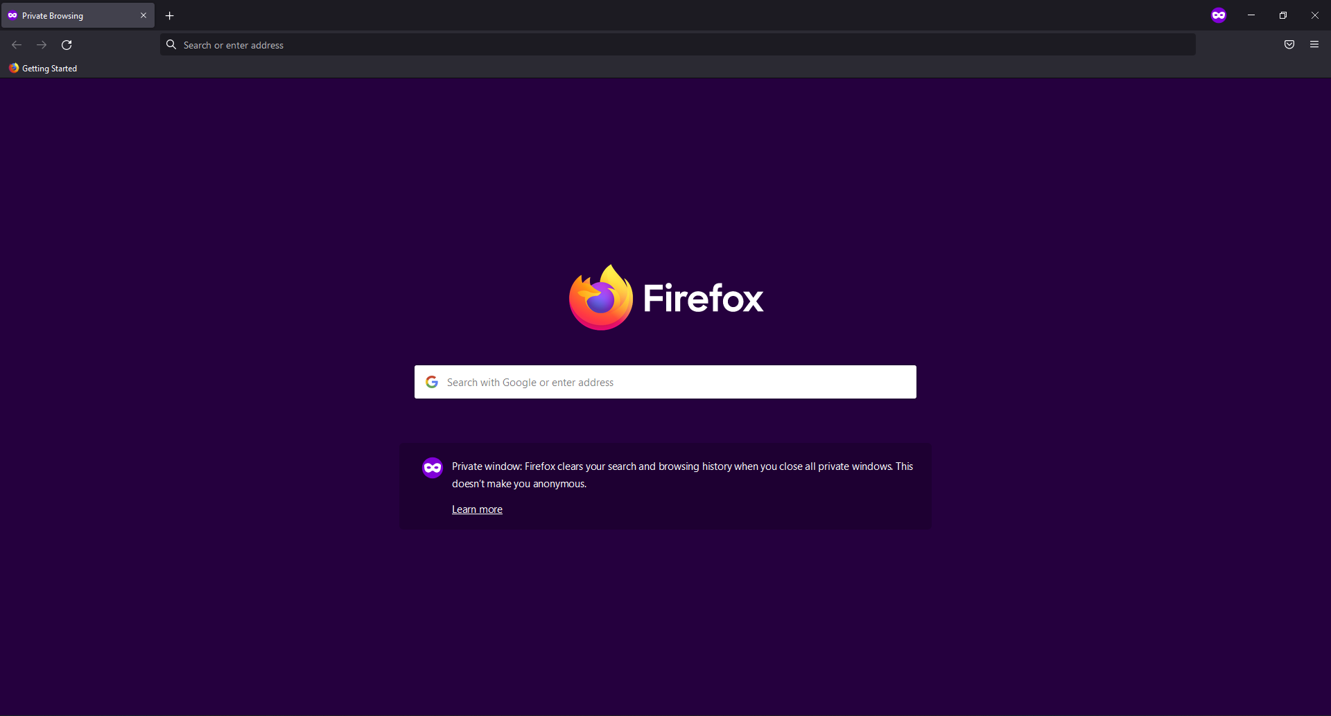 Navegación privada de Firefox.