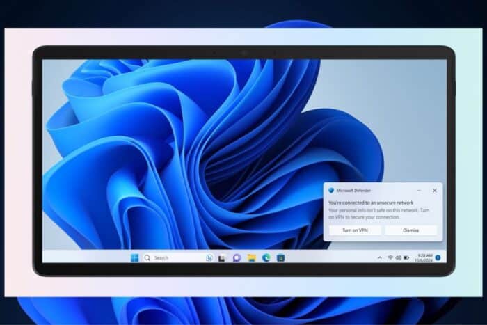 Microsoft Defender wi-fi público