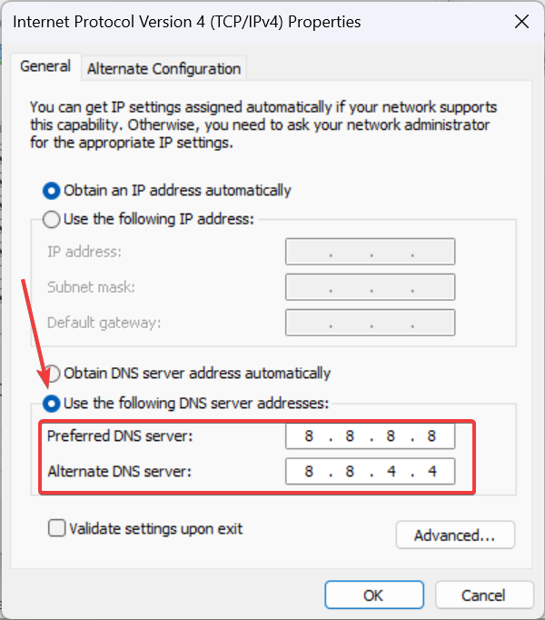 changer DNS pour corriger l'erreur de certificat doh.xfinity.com