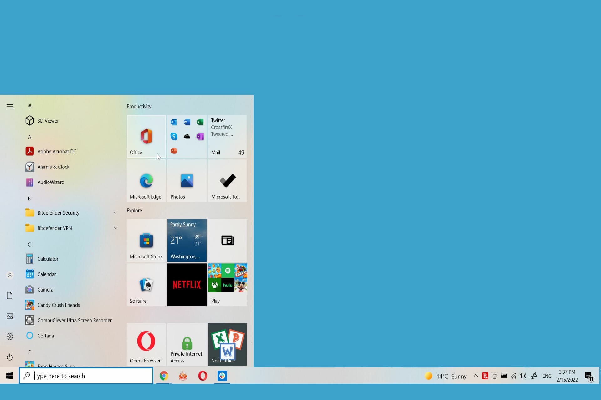 Windows 10 앱이 열리지 않음