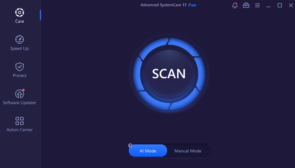 Iobit Advanced SystemCare main window