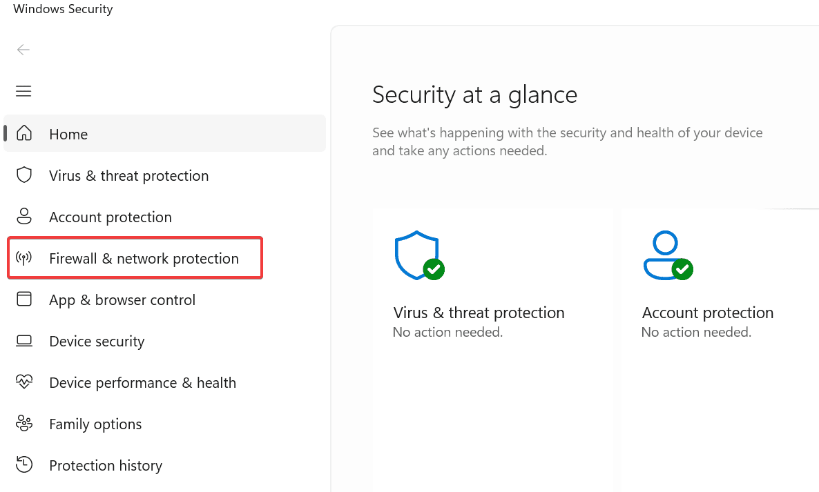 Firewall- und Netzwerkschutz in Windows-Sicherheit