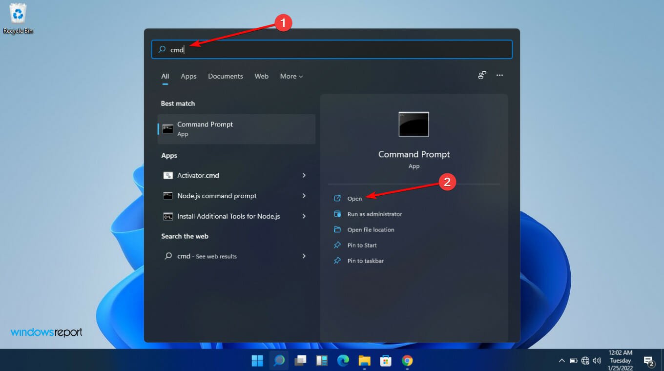 Ve a cmd para verificar la versión de tu BIOS