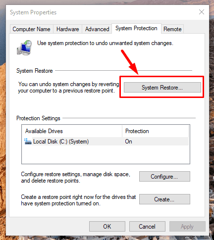 System Restore