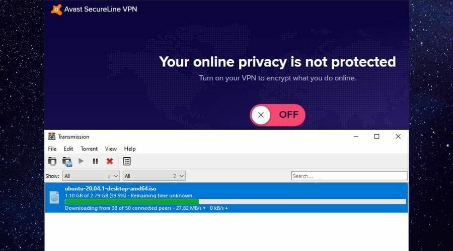 Torrent Avast VPN sem VPN
