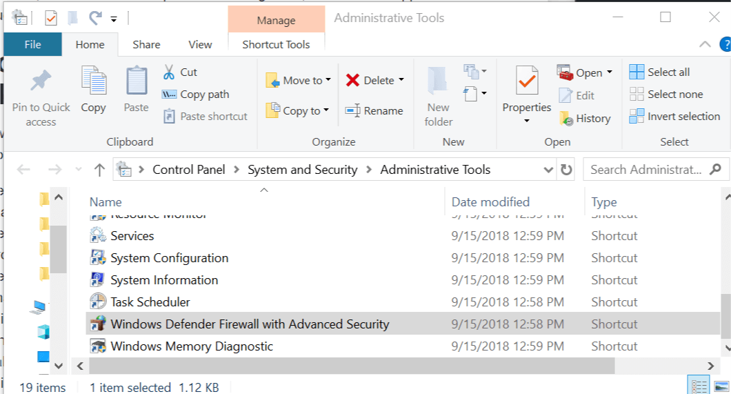 Брандмауэр Windows Defender с расширенной безопасностью