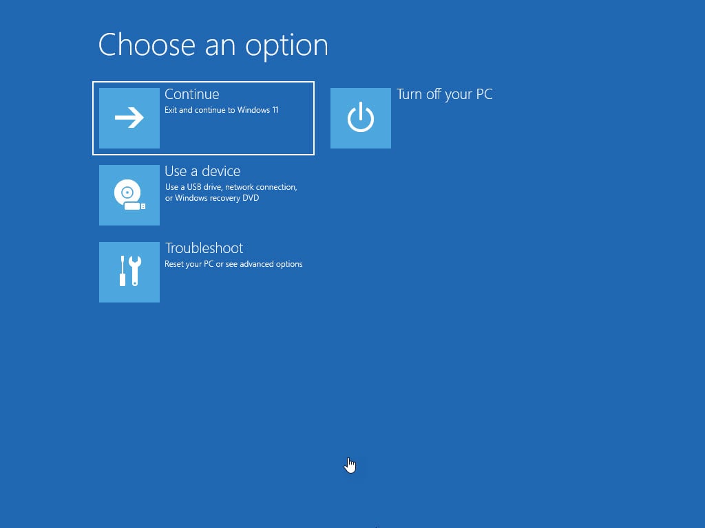 Windows-Wiederherstellungsumgebung (WinRE)