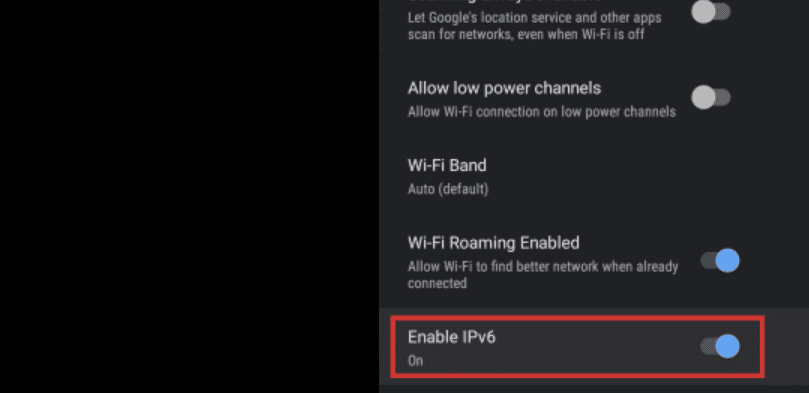 ipv6 disable nvidia shield
