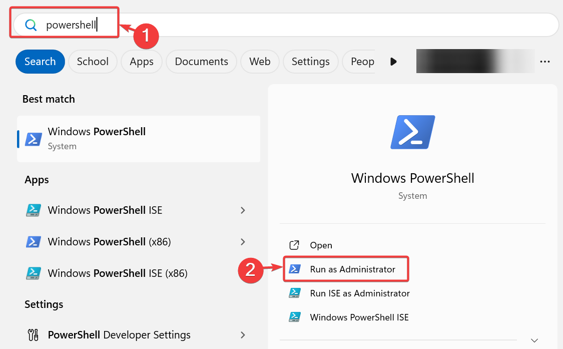 run windows powershell as administrator
