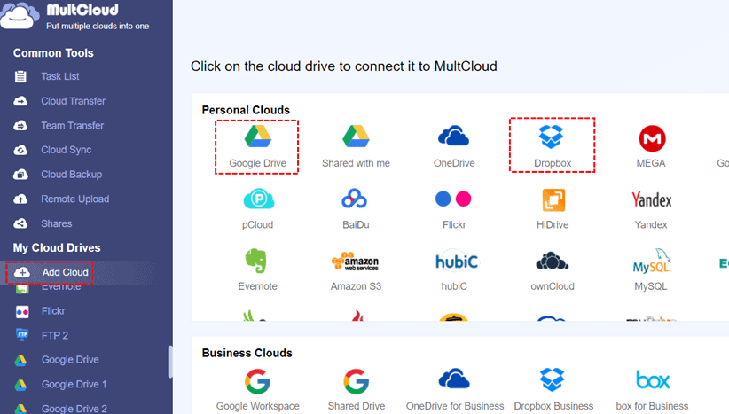 add cloud multcloud