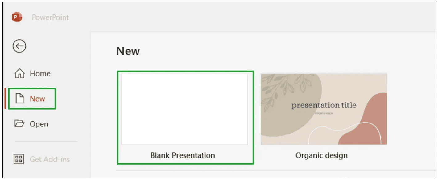 Presentación en blanco - microsoft copilot en powerpoint