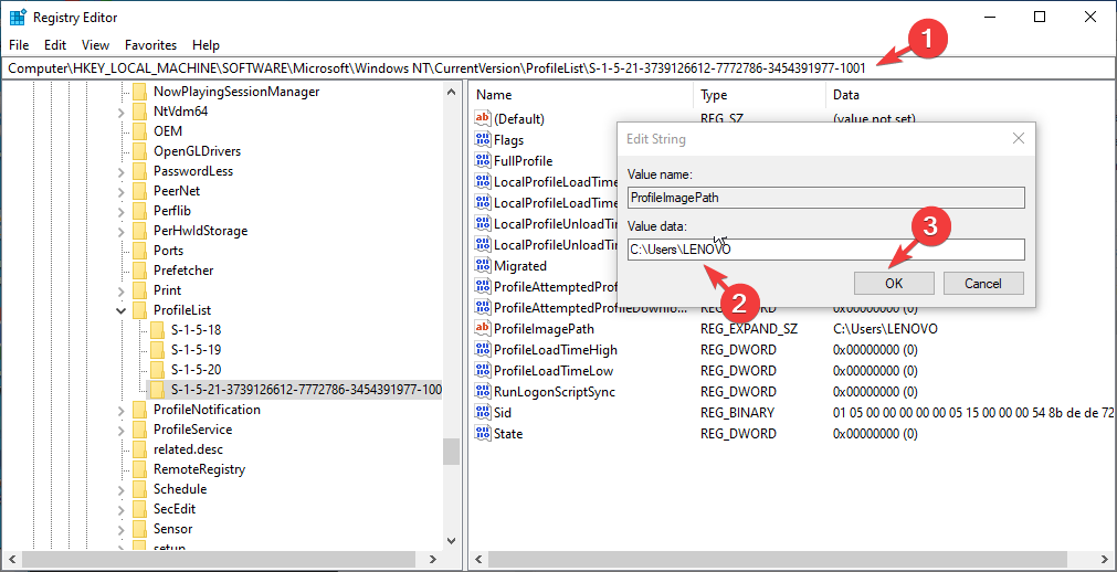 regedit_Jrenomear pasta de usuário windows 10 Regedit