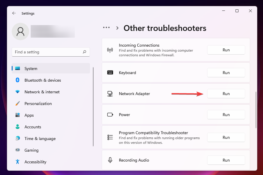 Netzwerkadapter-Problembehandlungen ausführen