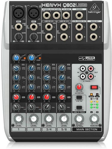 Behringer Xenyx Q802USB, 음악 및 노래방용 최고의 오디오 믹서