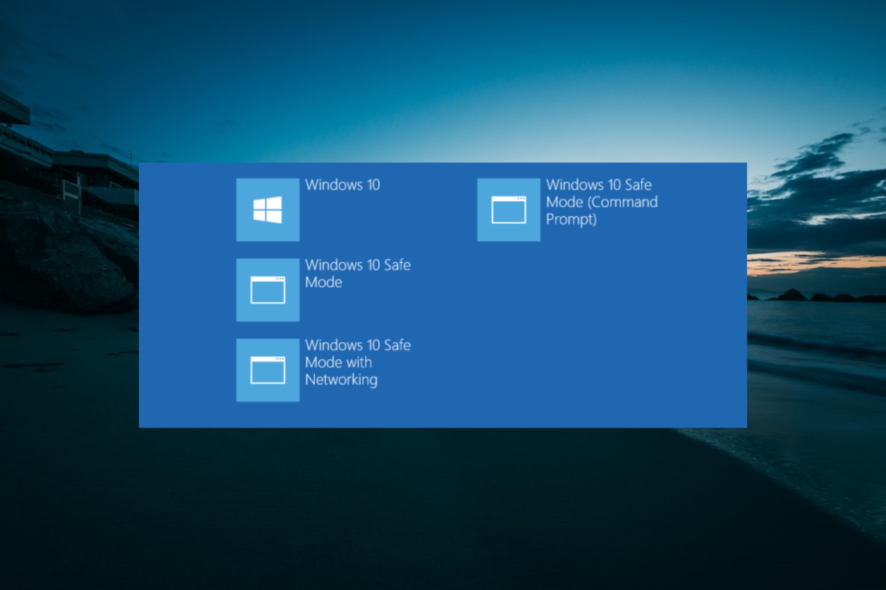 ajouter le mode sans échec au menu de démarrage windows 10