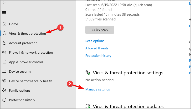 administrar configuraciones de seguridad de windows 11