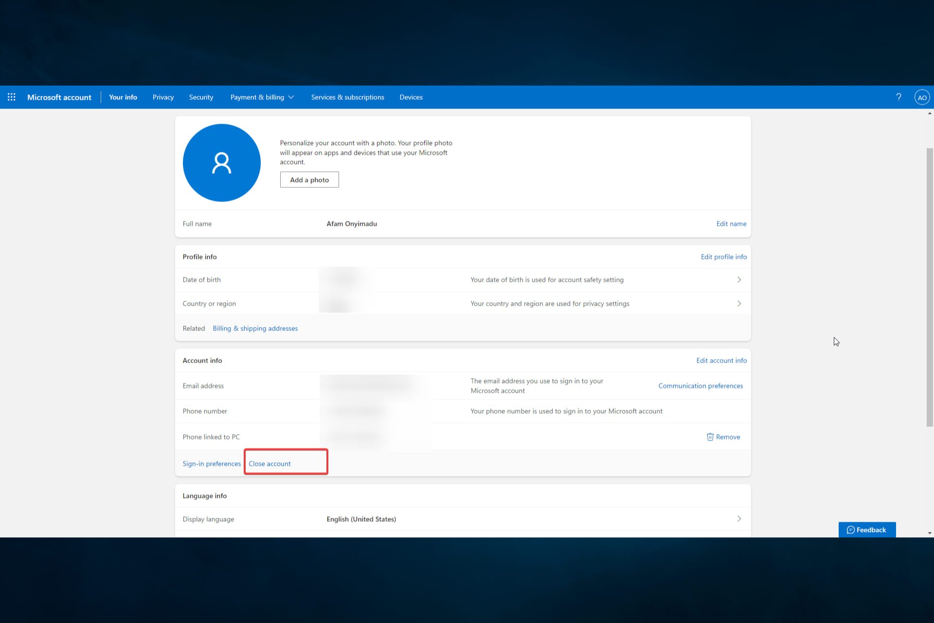 deletar conta da microsoft permanentemente