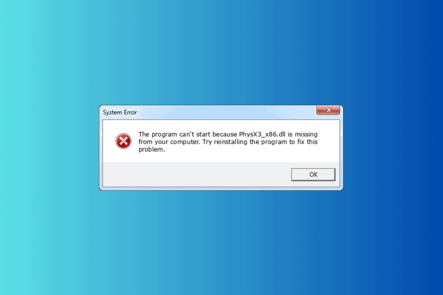 Como corrigir o Physx3_x86.dll
