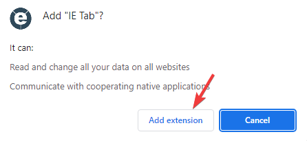 Ajouter l'extension IE Tab
