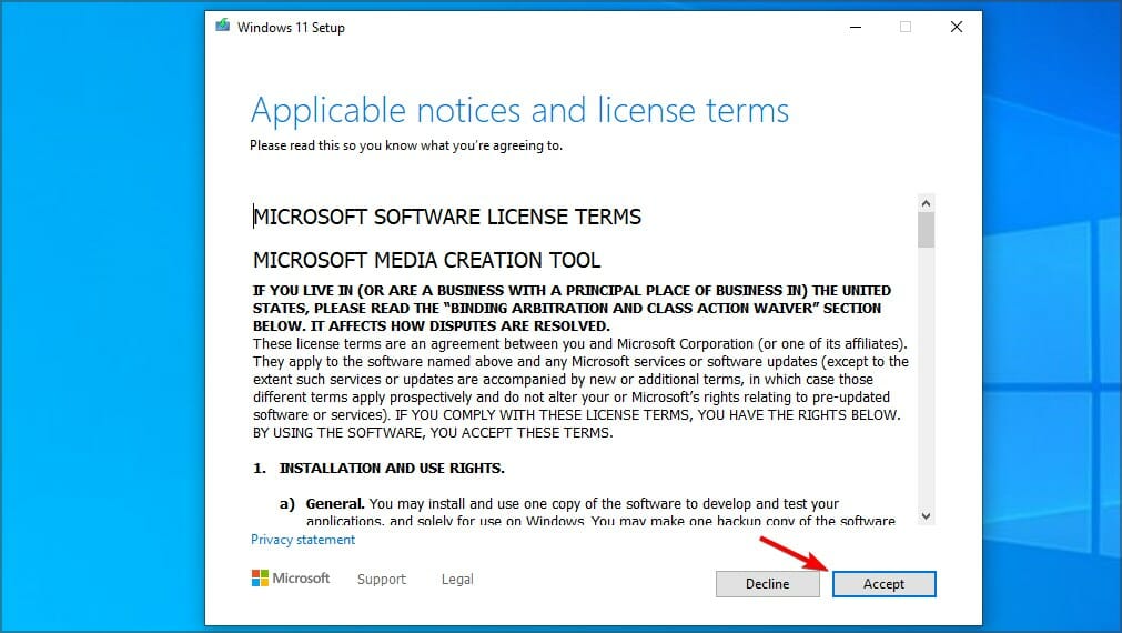Windows 11 bootfähiges USB-Nutzungsbedingungen erstellen