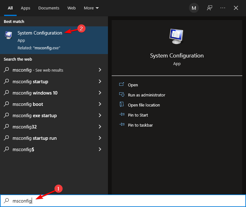 system configuration