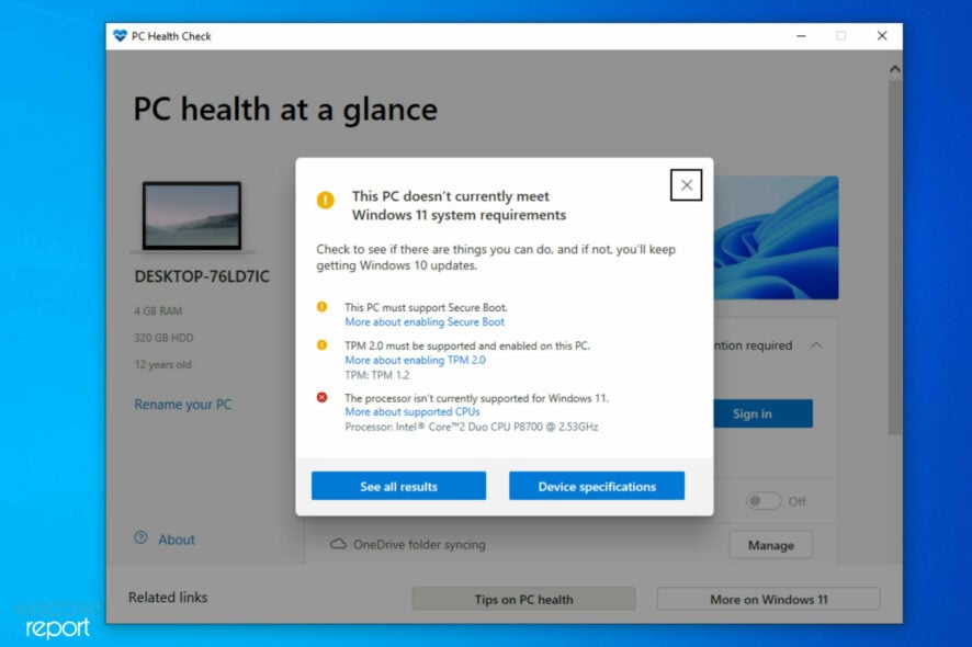 Windows 11 auf einem nicht unterstützten Prozessor