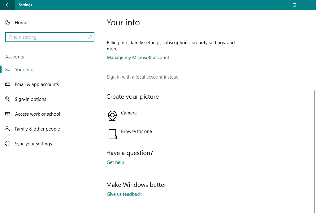 Windows 10 не может войти с учетной записью Microsoft