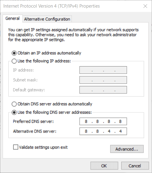 Internet Protocol Version 4 window hulu error code 301, 95 