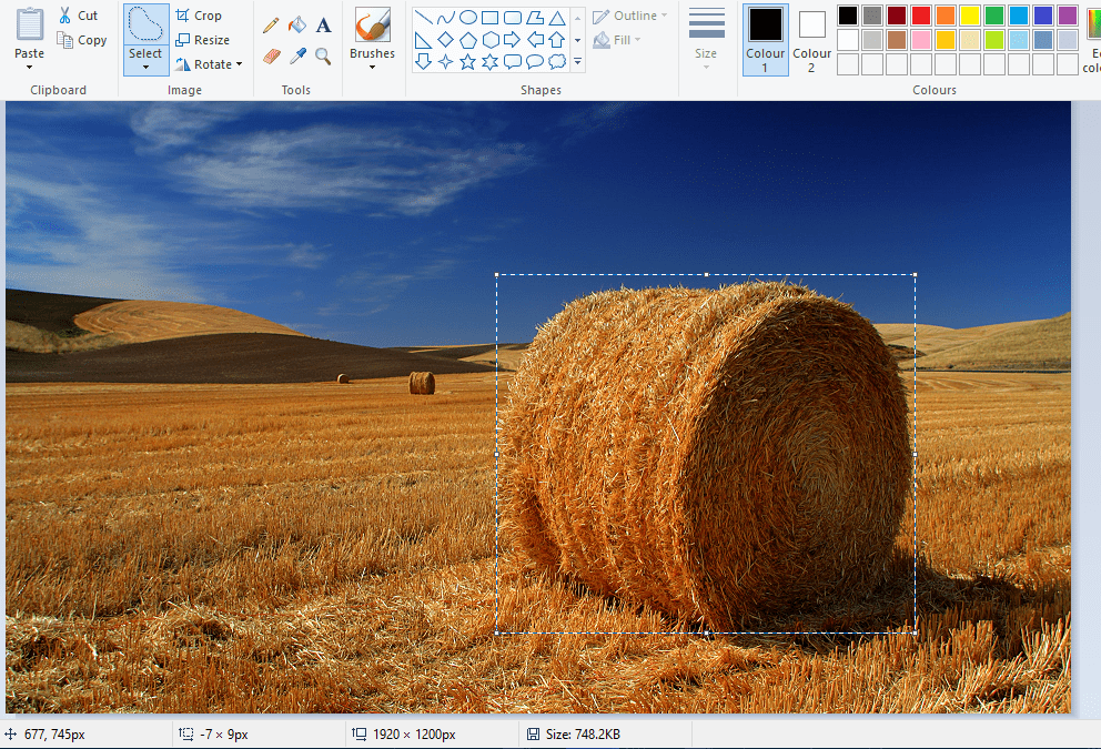 transparenter Hintergrund in Paint auf Windows 10
