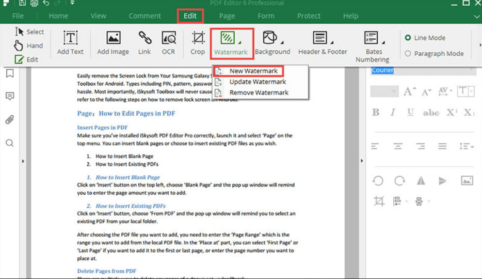 iSkysoft PDF Editor - créateur de PDF modifiable