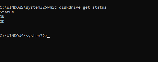 diskdrive get status