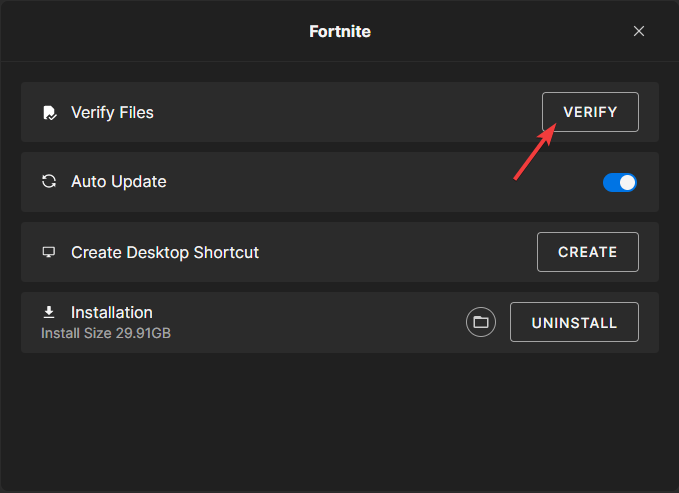 EpicGamesLauncher_Verify files 