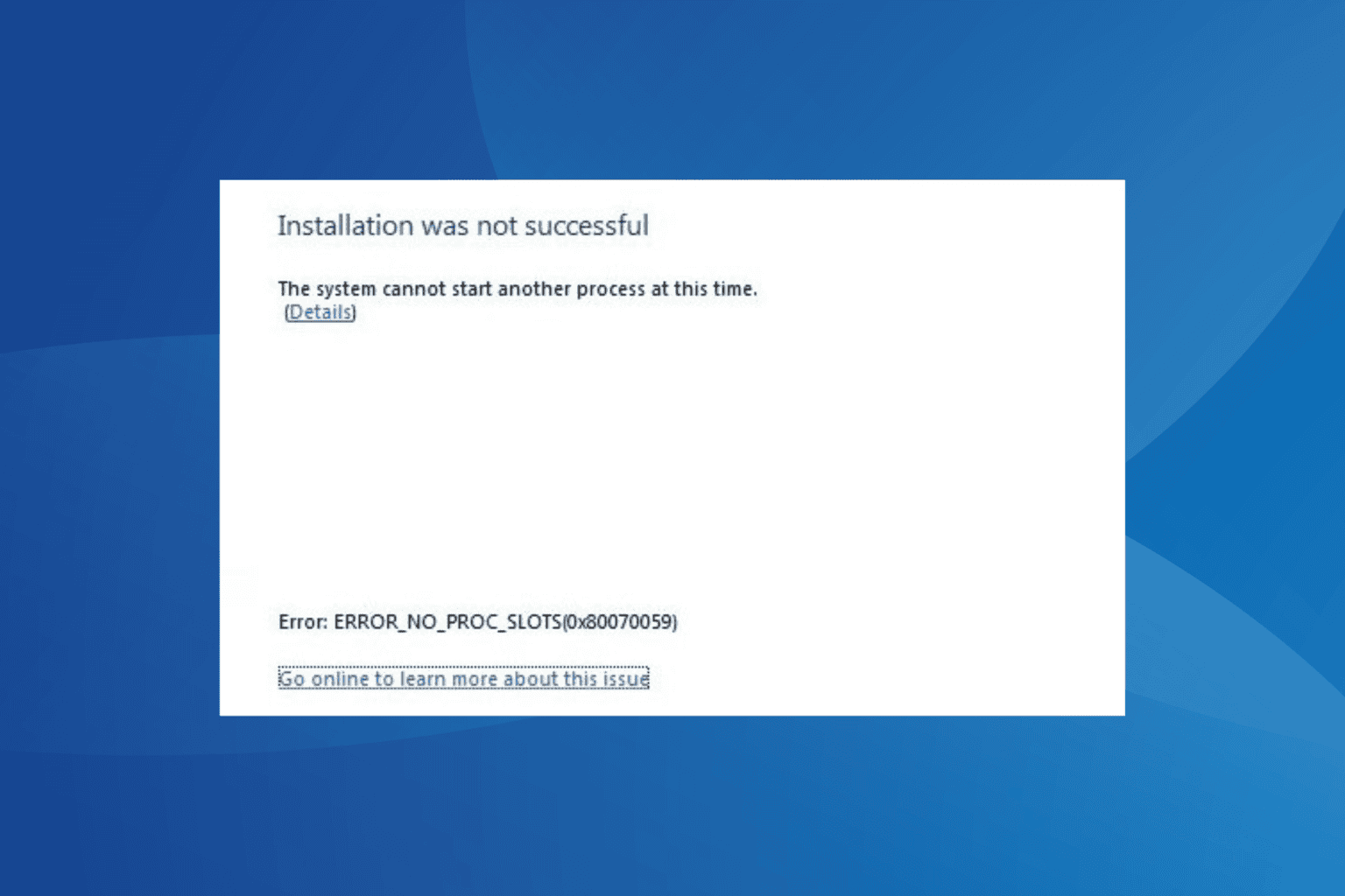 ERROR_NO_PROC_SLOTS 89 (0x59): Como consertar