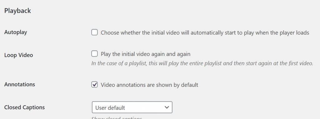 автопроигрывание встраиваемых видео YouTube