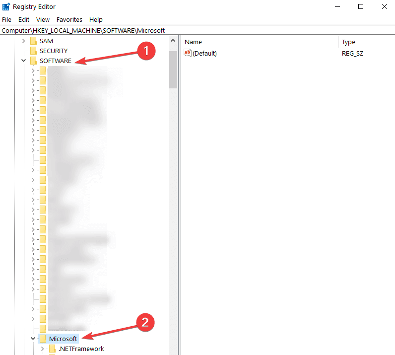 microsoft software registry editor
