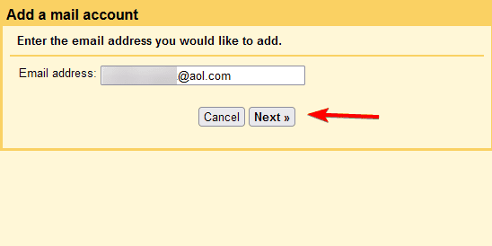 aol email address next