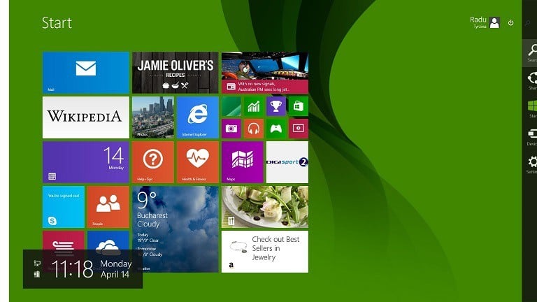verificar tamanho do aplicativo windows 8