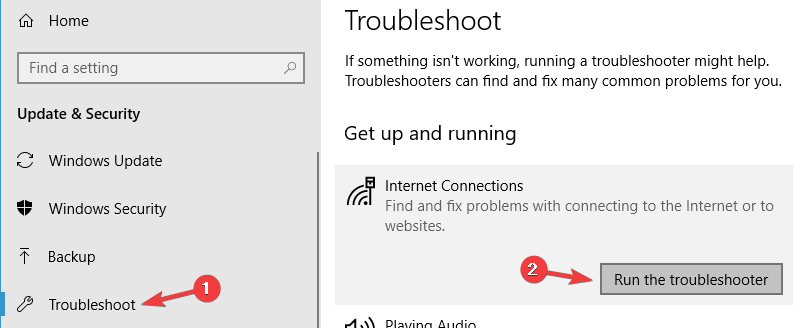 Surface Pro No Internet secured