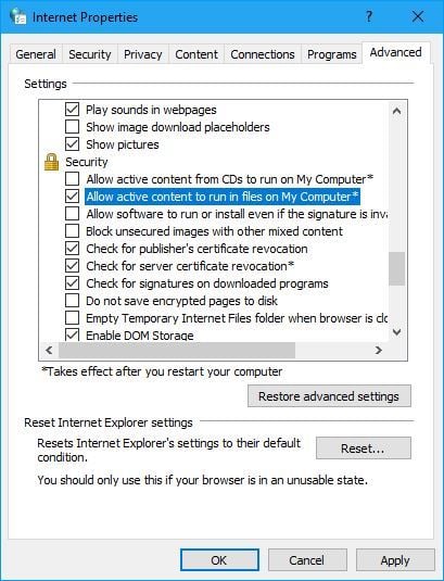 impostazioni di sicurezza attuali consentono a questo file di essere scaricato consenti-1