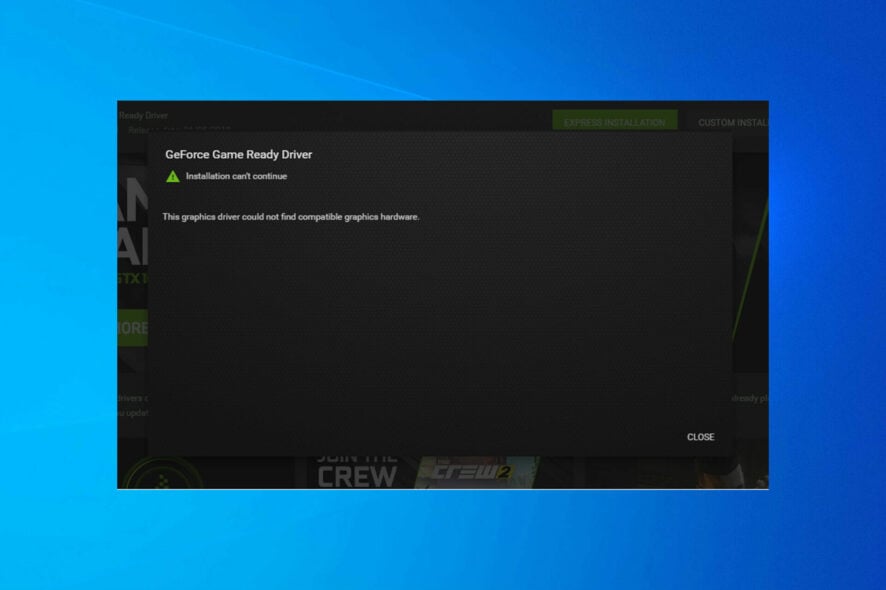 Windows 10 11에서 Nvidia 드라이버를 다운로드 설치할 수 없음