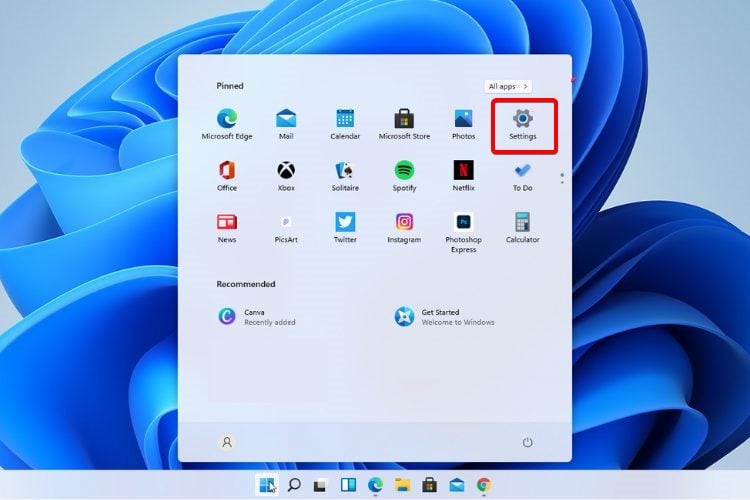 impostazioni windows